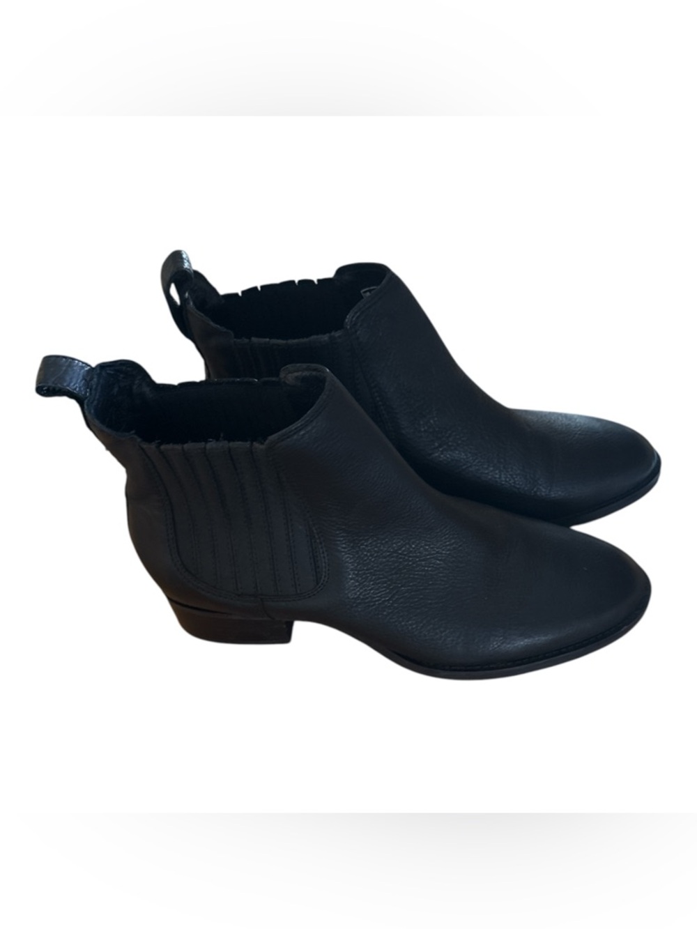 Ariat Womens Black‎ Leather Chelsea Ankle Boots Low Heel Western Comfort 10B